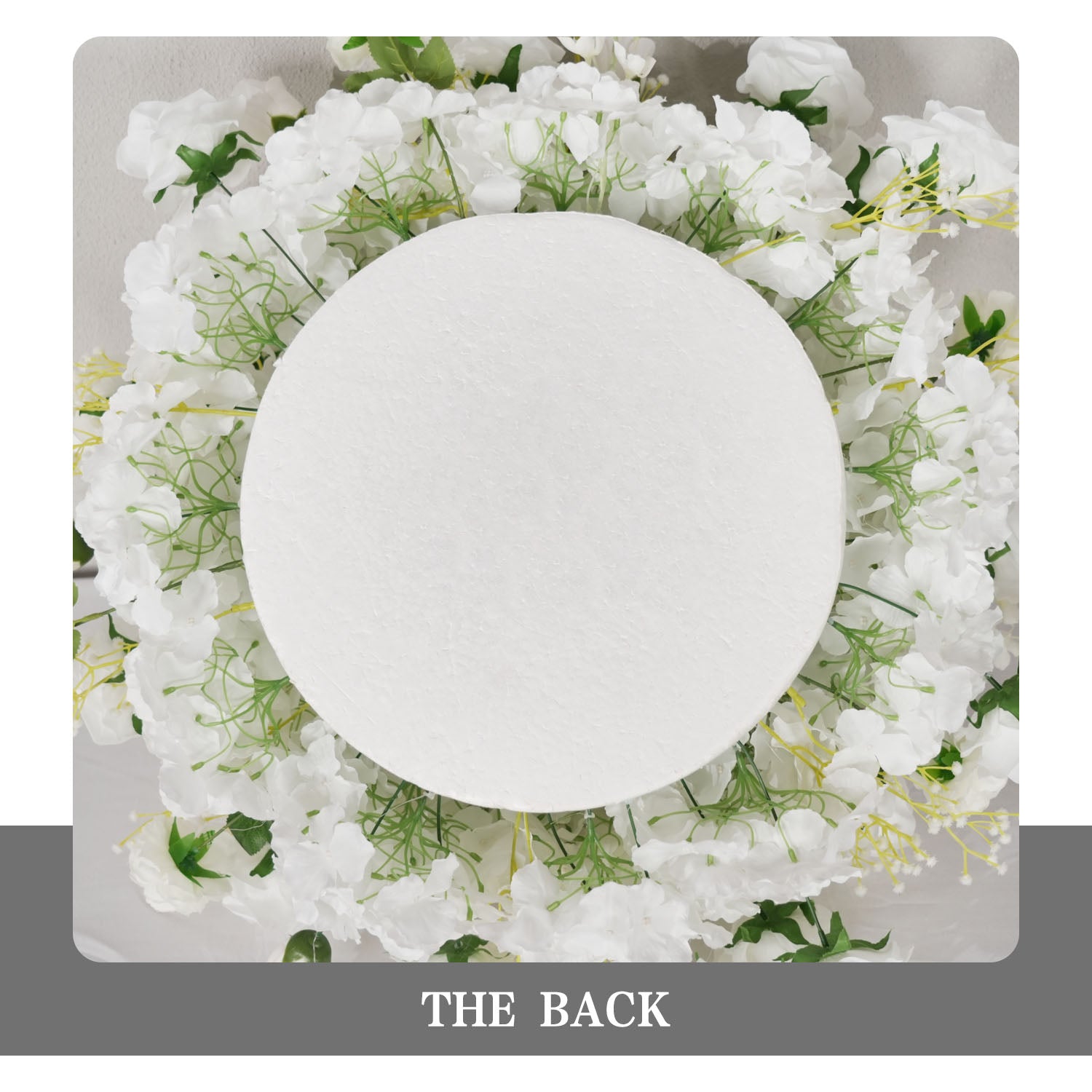 Uflower White Rose Baby's Breath Flower Ball For Table Centerpieces